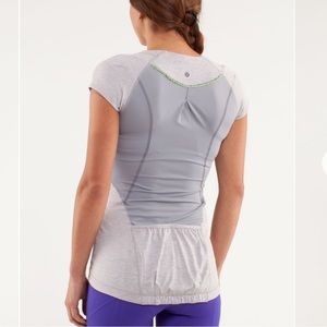 Lululemon Grey Presta Bike Jersey Size 12 Sporty Cycling Biking Riding